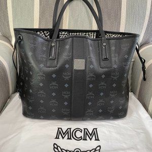 Authentic MCM Reversible Liz shopper tote Black sz Medium